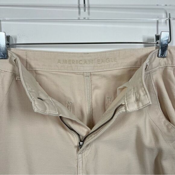American Eagle Women’s Size 8 Long Tall 90’s Straight Painter Beige Jeans Pants - Picture 4 of 12